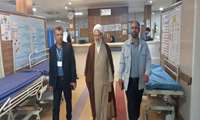 بازدید نماینده ولی فقیه و امام جمعه شهرستان شریف آباد از بیمارستان